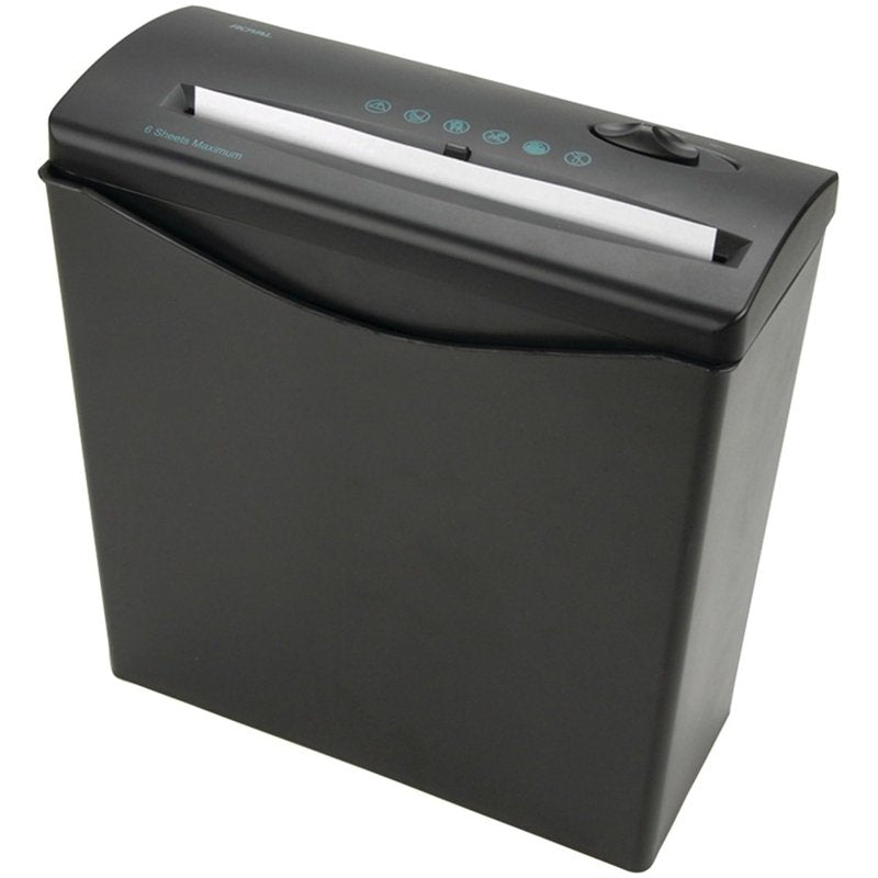 6-Sheet Strip Cut Paper Shredder with Wastebasket, Auto Start/Stop