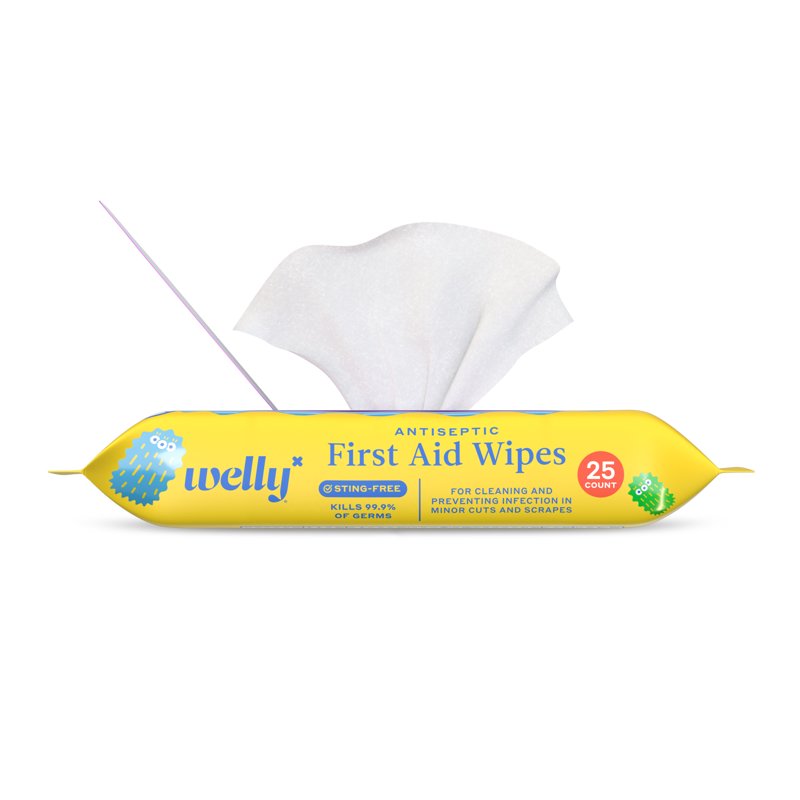 Antiseptic Wipes 25 Count - Gentle, Alcohol-Free Wound Cleanser & Infection Preventer