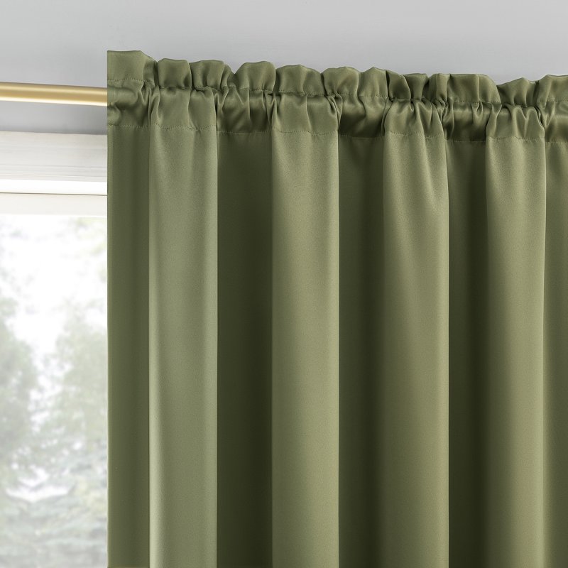 Blackout Curtain Panel Pair - Thermal Insulated, Rod Pocket, Room Darkening