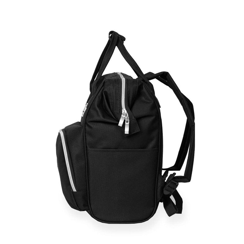 Unisex 13-Inch Mini Backpack Handbag for School Work Travel Black