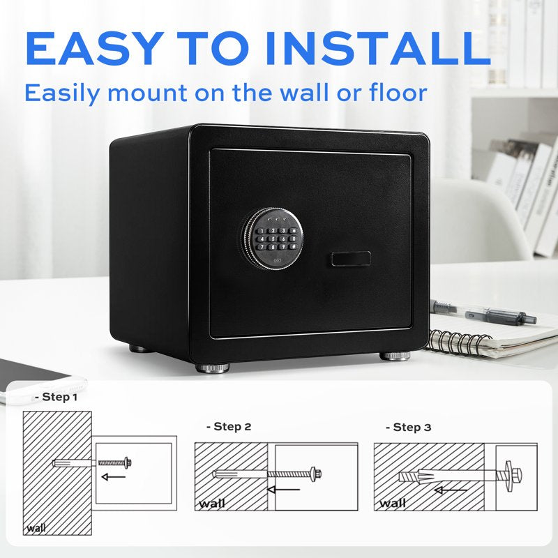 Large Fireproof Waterproof Safe Box with Digital Keypad - 2.5 Cu Ft Home & Office Security