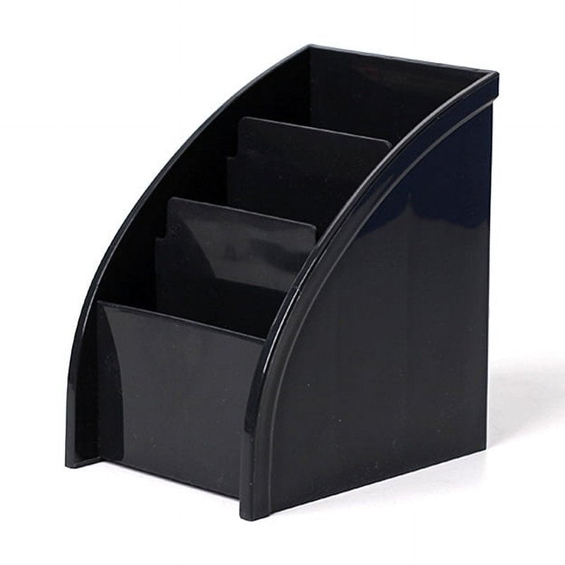 3-Compartment Desktop Organizer and Pencil Holder - Plastic Storage Bin