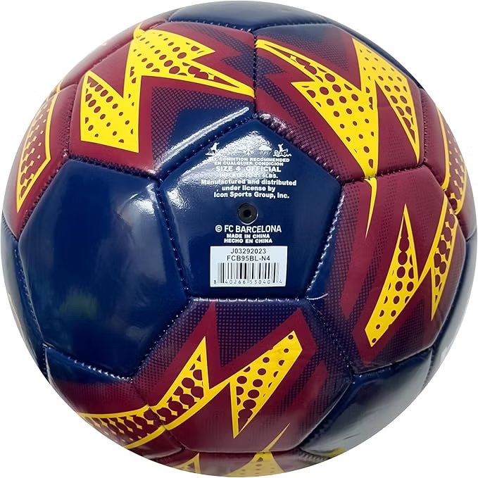 Barcelona Official Style Soccer Ball Size 4 Navy/Yellow