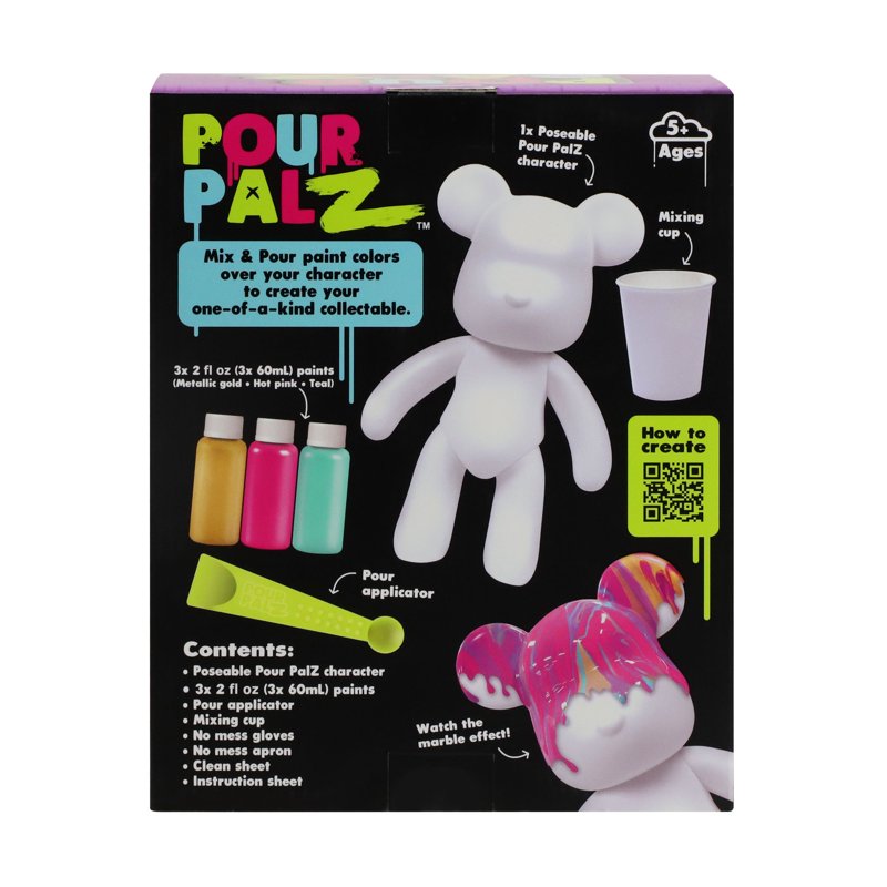 DIY Paint Pour & Craft Kit for Kids & Adults - 9-Inch Bear Figure