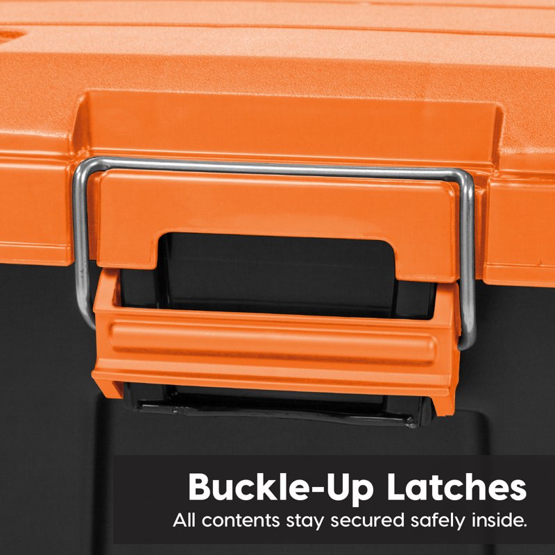 Heavy-Duty 22 Gallon Plastic Storage Bin with Lid - 2 Pack