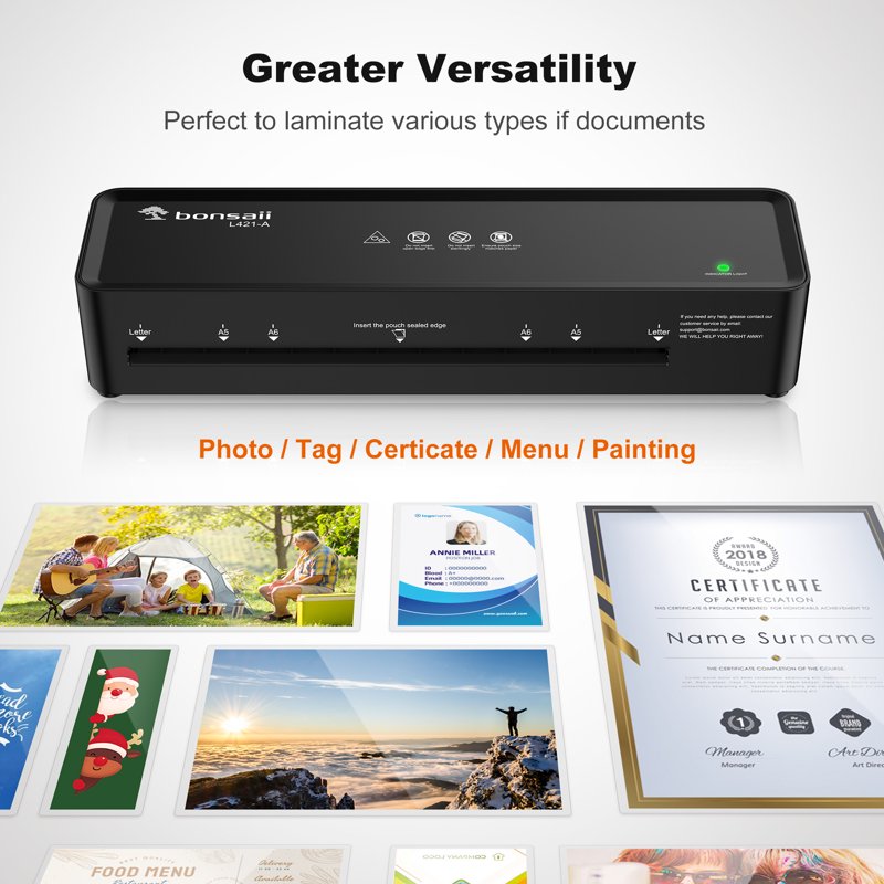 A4 Thermal Laminator Machine with Laminating Sheets for Home Office School