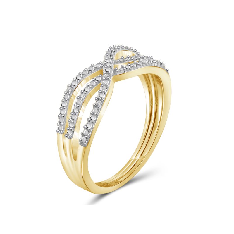 Luxury 14K Gold Plated Silver Diamond Open Ring for Women – Elegant Everyday Jewelry