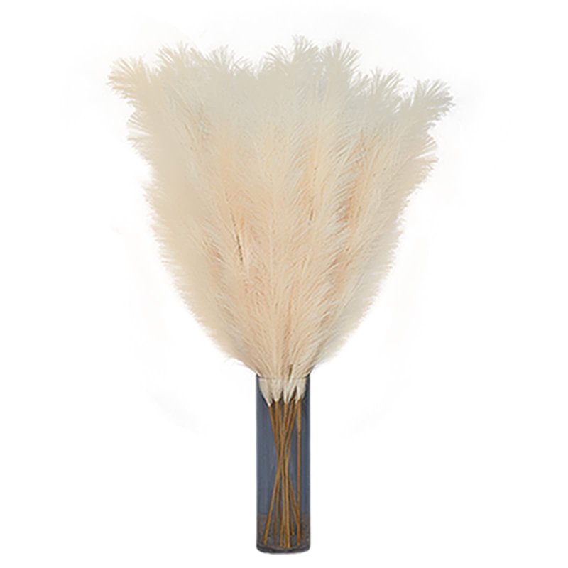 Faux Pampas Grass Stems - 43.3 Inches Tall, Fluffy, Lifelike Home Decor