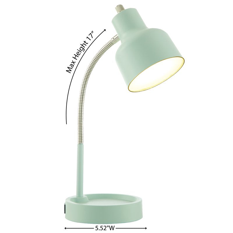 LED Desk Lamp with Catch-All Base and AC Outlet - Adjustable, Energy-Efficient Lighting