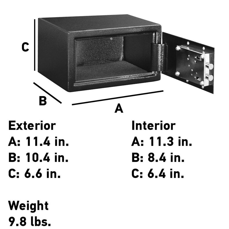 Security Safe with Key Lock - Compact Steel Safe for Home & Office