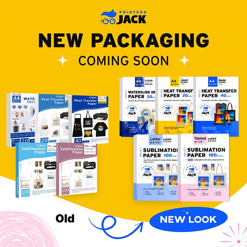 Sublimation Transfer Paper A4 125 GSM 100 Sheets for Inkjet Printers