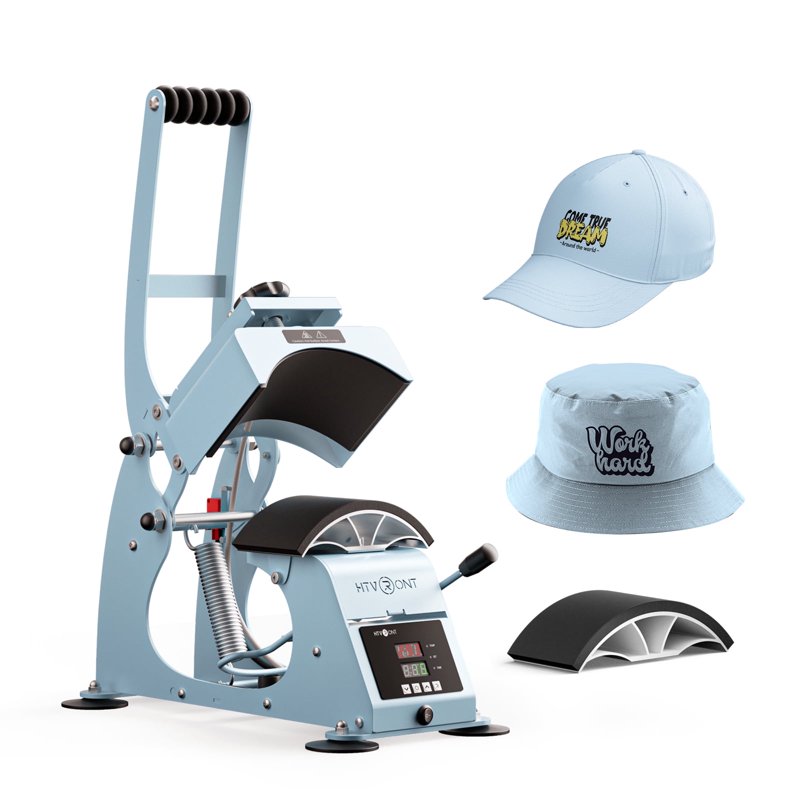 Hat Press Machine for Caps with 2 Platens and Temperature Control – Heat Transfer & Sublimation