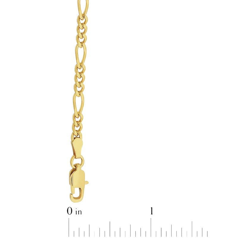 Men's Stainless Steel Figaro Chain Necklace 24 Inch Light Weight Jewelry