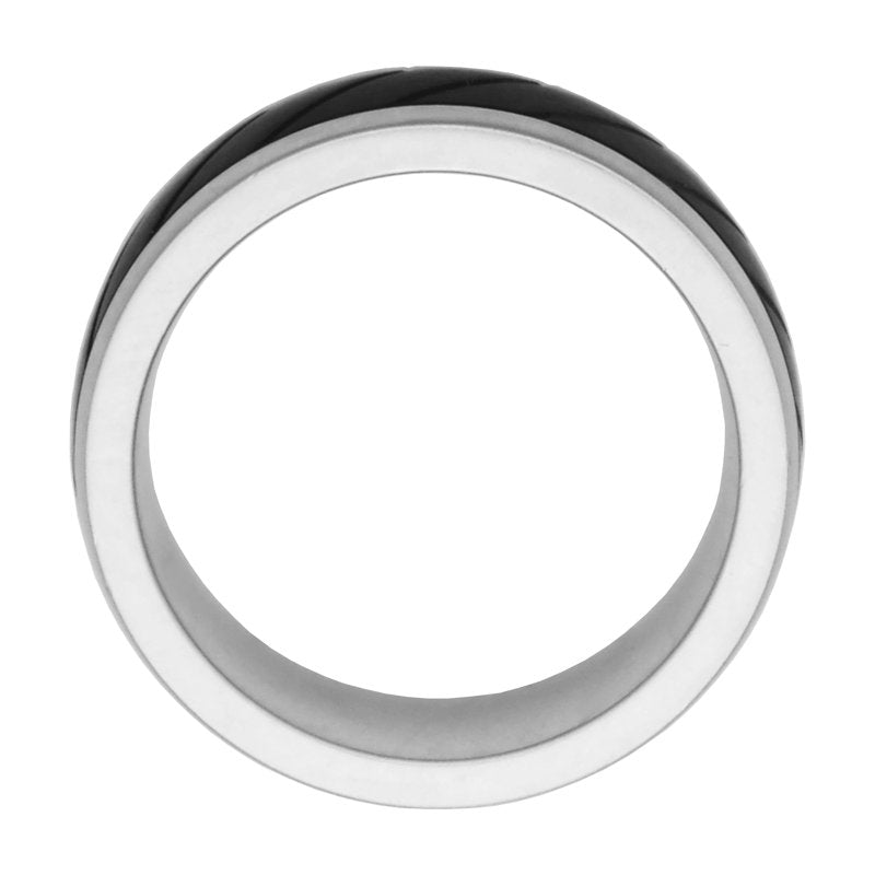 Men's Wedding Bands Tungsten Titanium 8mm Matte Finish Comfort Fit Ring