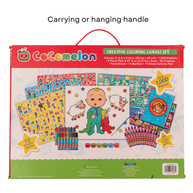 Kids Art Set with Stickers Markers Paint Canvas - 1000+ Piece Craft Kit for Children