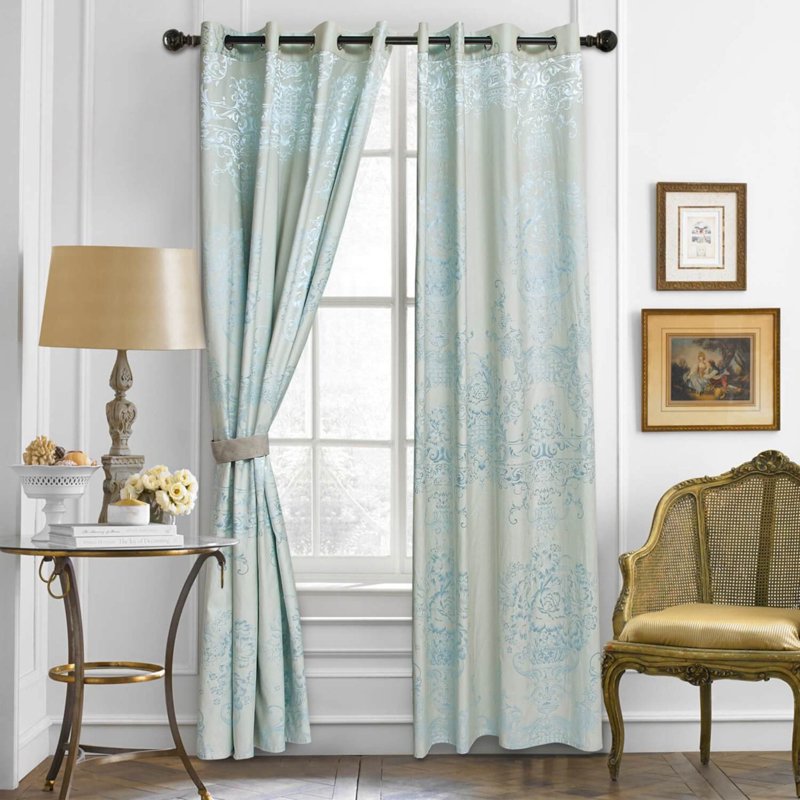 Semi-Blackout Jacquard Curtain Panel 60x100 Inches - Reims by Dolce Mela