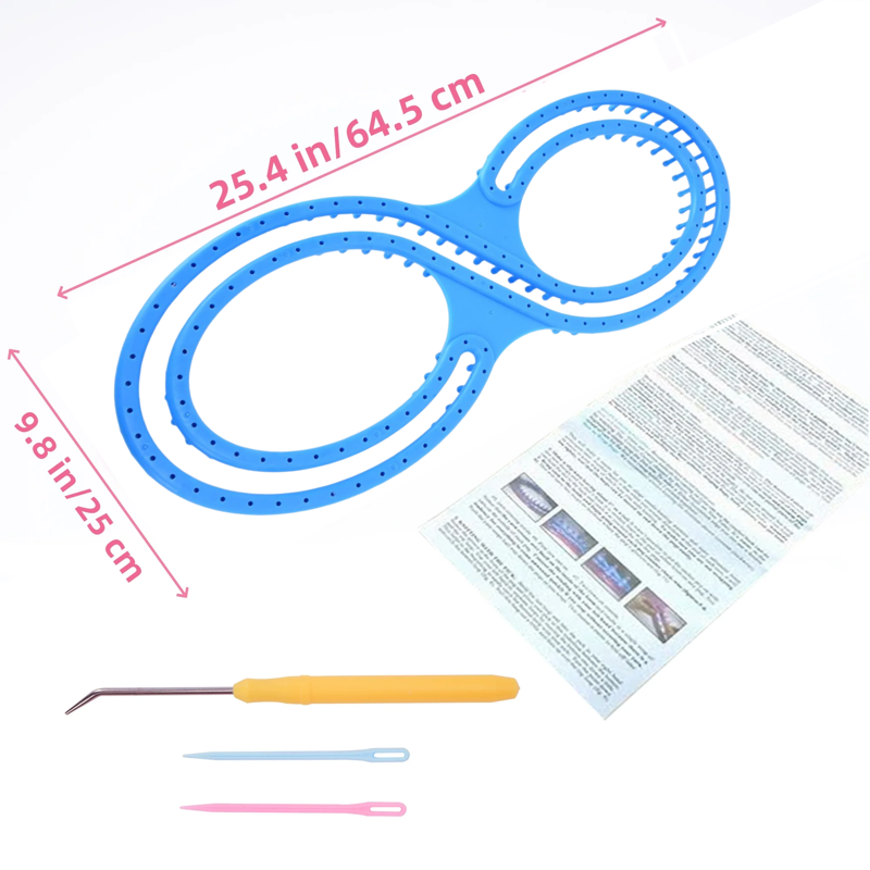 Afghan Loom Knitting Board Set for DIY Blankets, Hats, Scarves - Beginners Craft Kit