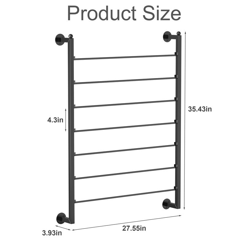 7 Tier Wall-Mounted Ribbon Storage Rack Metal Organizer for Crafts & Retail