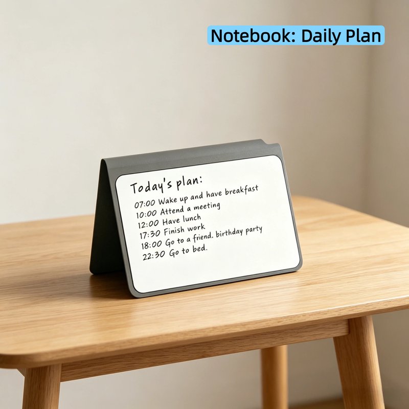 Portable Whiteboard Notebook A5 Double-Sided Dry Erase Board with Markers & Wipe Set