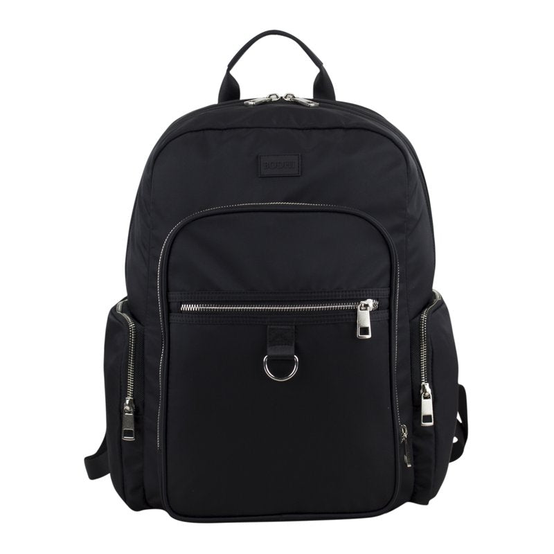 Essential Laptop Backpack with Trolley Sleeve - Black, Floral, Pink
