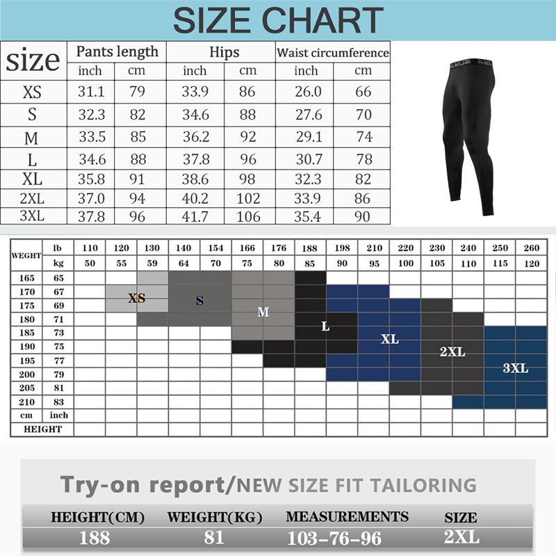 Men's Athletic Leggings Set - Performance Sports Tights for Workout & Running