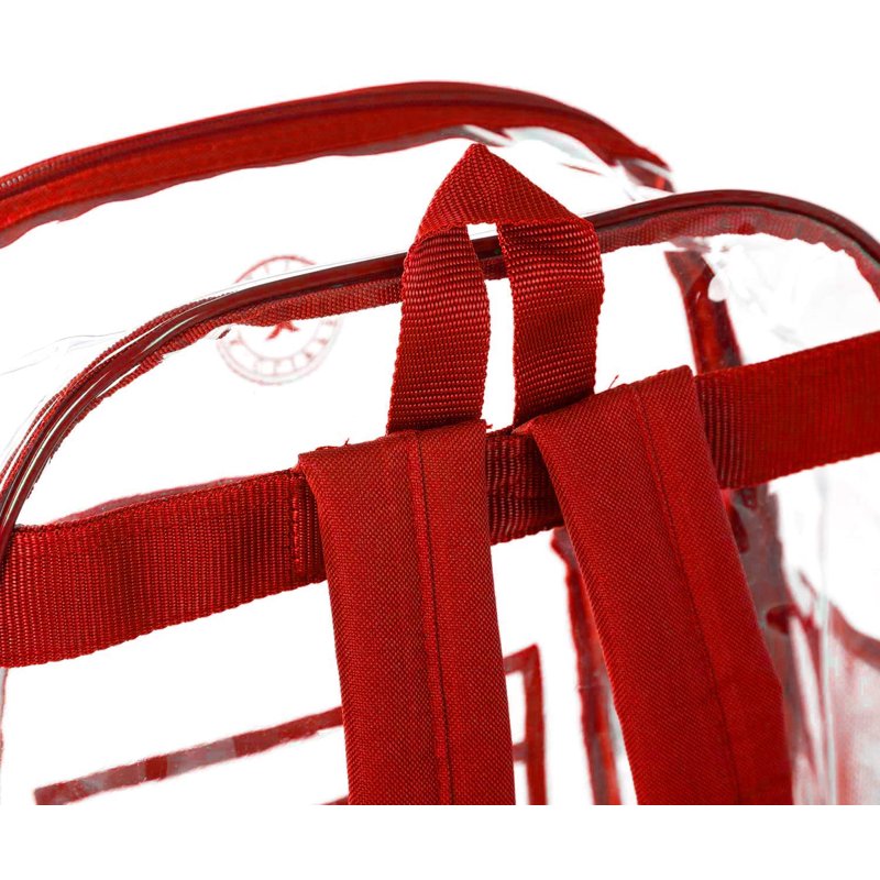 Heavy Duty Clear PVC Backpack - See Through Security Work Bag with Padded Straps