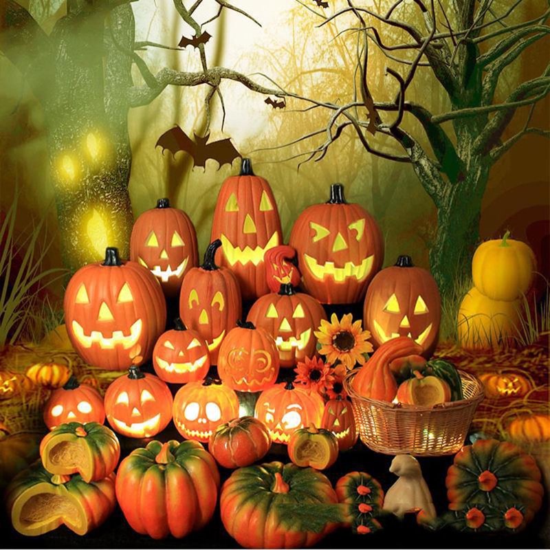 Halloween Pumpkin Lantern Lights LED Jack O Lantern Indoor Outdoor Decor