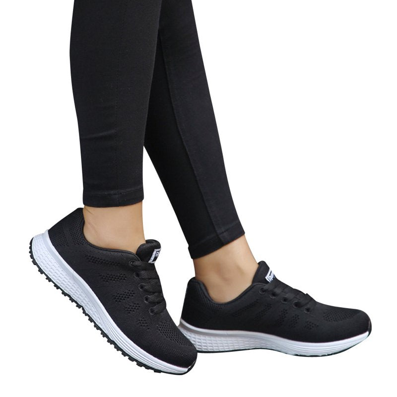 Women's Lightweight Running Shoes Casual Sneakers for Women - Black, Size 6