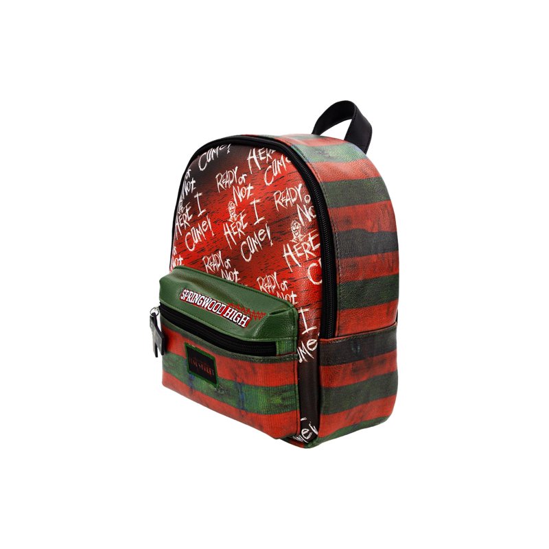 Nightmare on Elm Street Mini Backpack - Freddy Krueger Travel Purse for Men & Women, 10 Inch