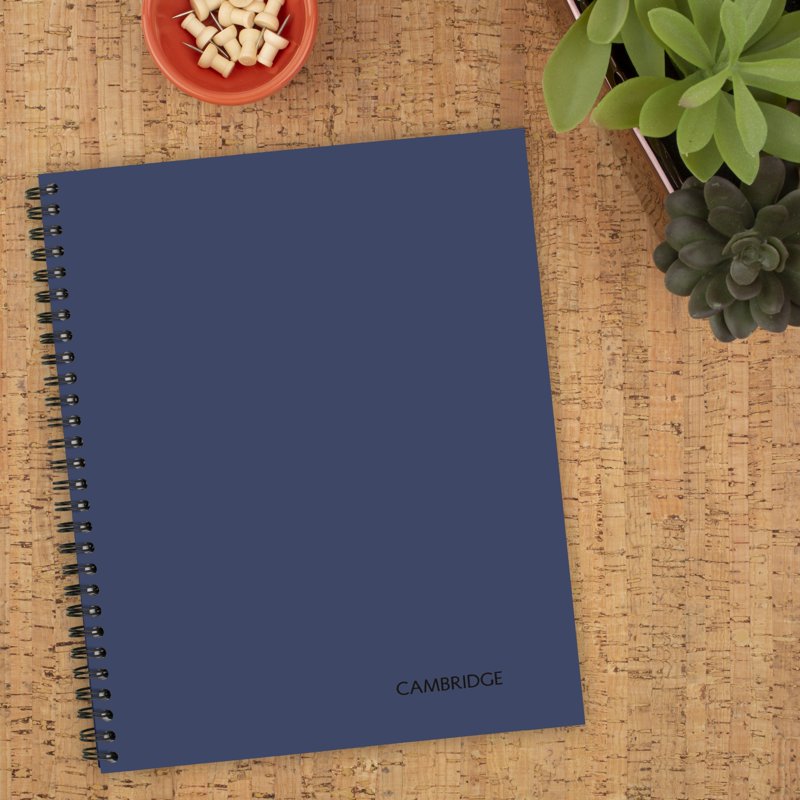 Legal Ruled Business Notebook 9x11 Blue - Wirebound, 80 Sheets