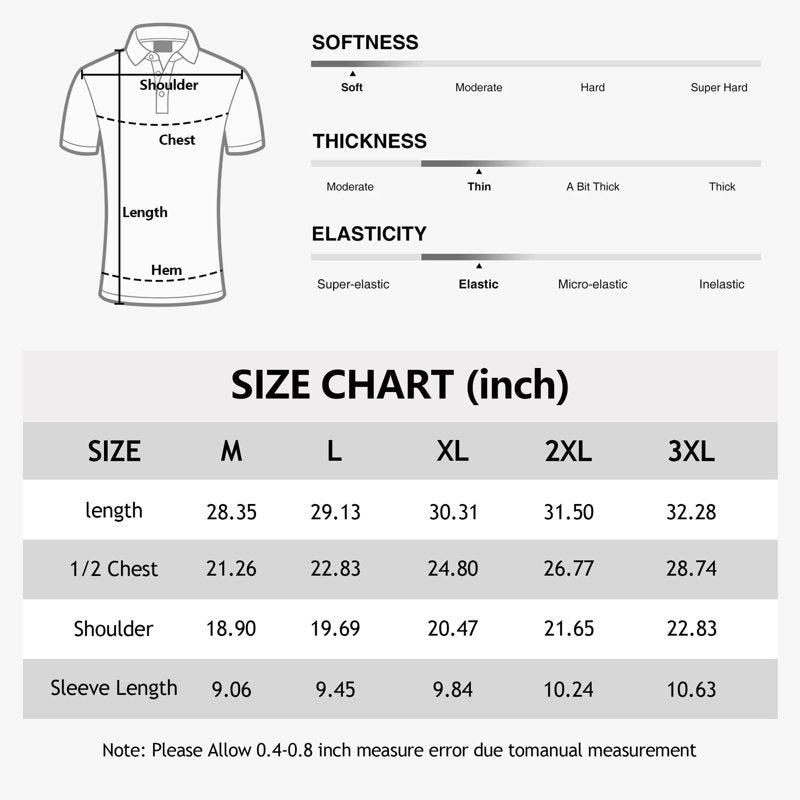 Men's Casual Polo Shirts 5 Pack Short Sleeve with Pocket Golf Style