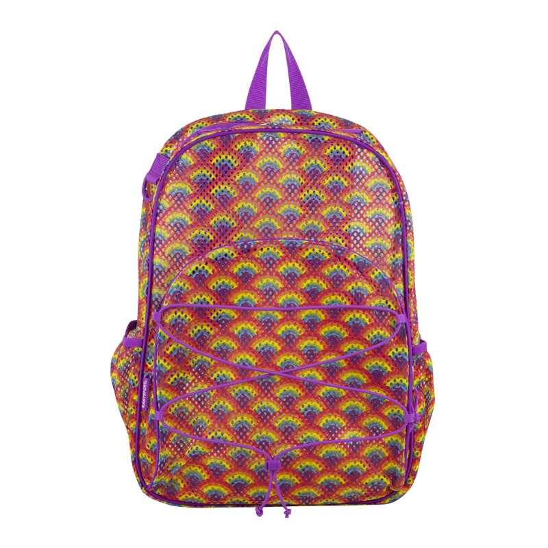 Unisex Mesh Bungee Backpack with Padded Shoulder Straps - Color Variants