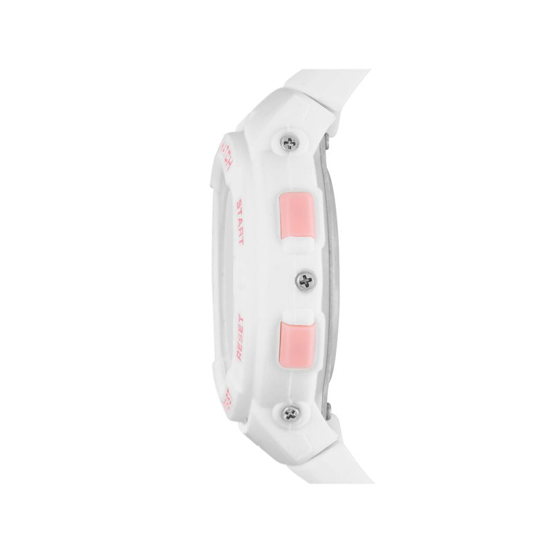 Women's Digital Sport Wristwatch with Timer & Alarm - White