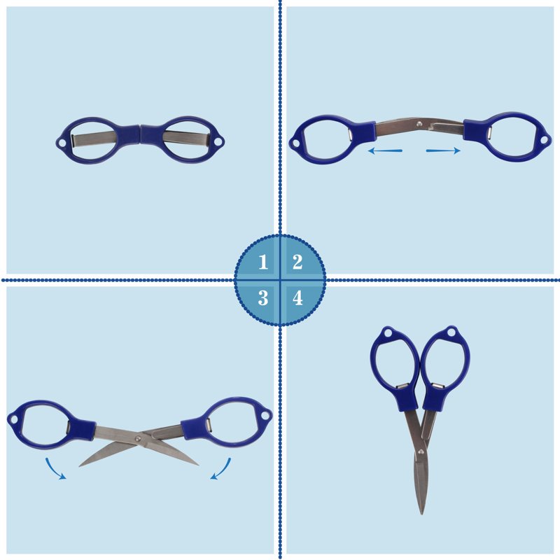 Foldable Travel Scissors Set - Compact TSA Compliant Craft & Sewing Tool