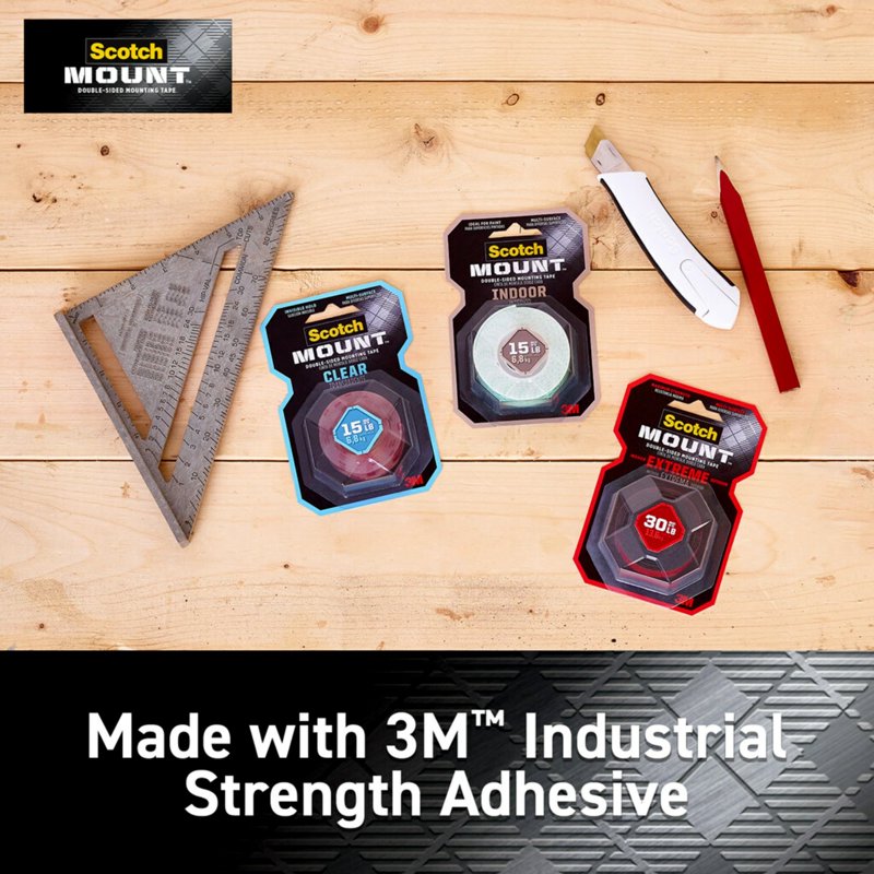 All Weather Mounting Tape 1 inch x 33.3 ft Heavy Duty Adhesive for Indoor Outdoor