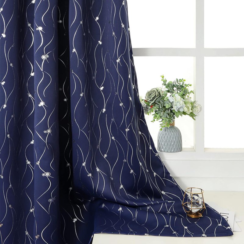 Thermal Insulated Blackout Curtains Set for Bedroom - Grommet Room Darkening Window Drapes