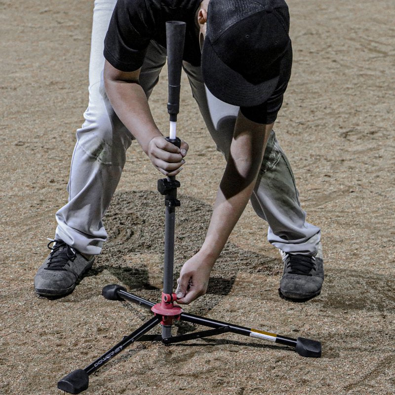 Adjustable Baseball Batting Tee with Rubber Top, Collapsible & Portable Training Aid