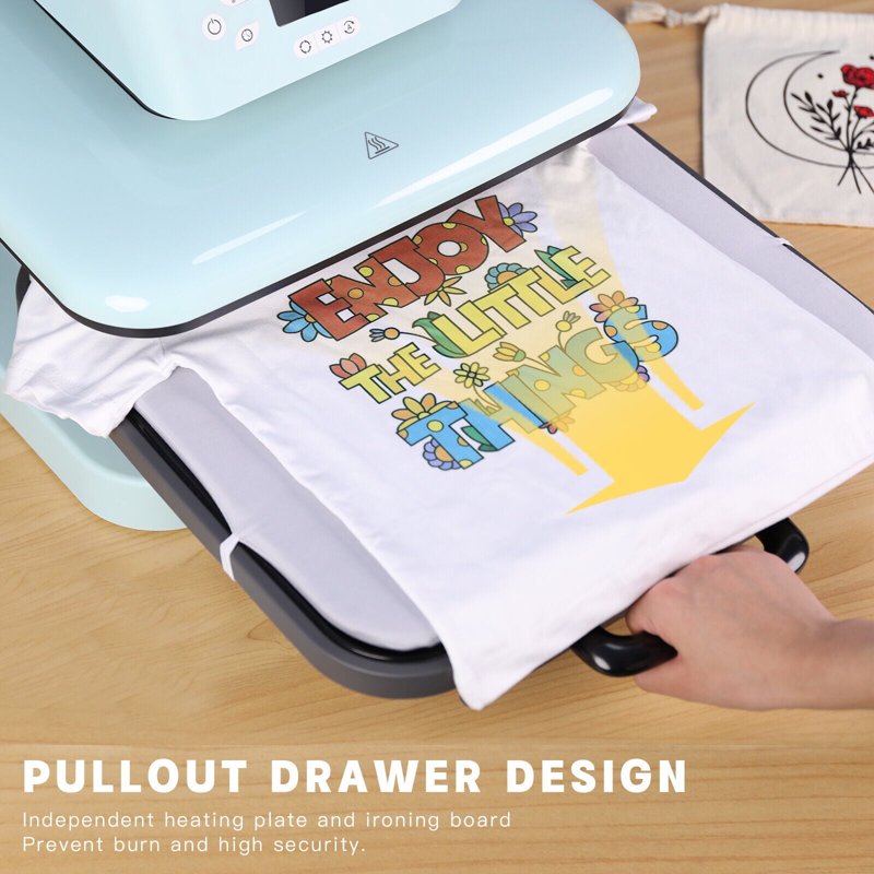 Automatic Heat Press Machine & Tumbler Press Bundle for DIY Crafts