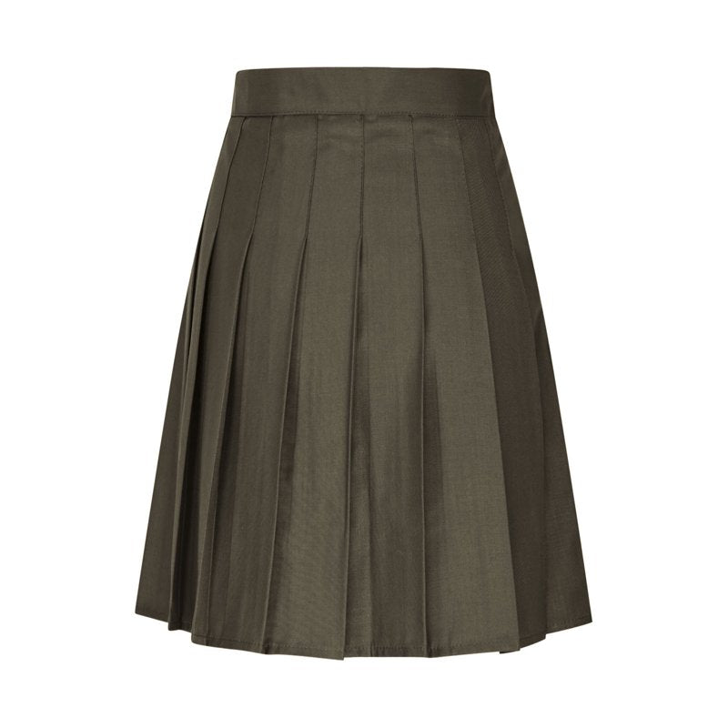 Women's Pleated High-Waisted A-Line Skirt with Built-In Shorts - Multiple Colors & Sizes