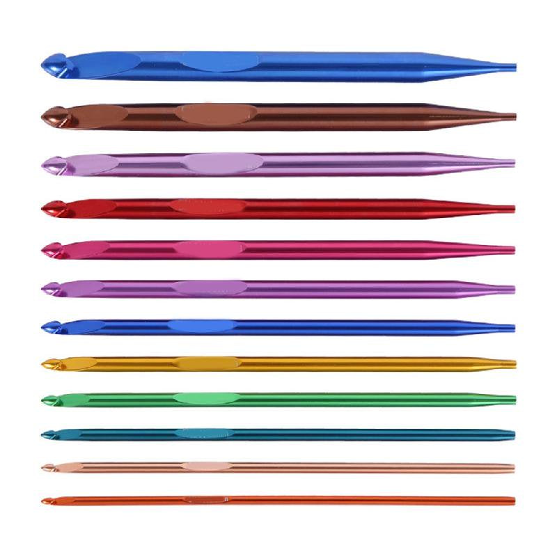 12Pcs Detachable Tunisian Crochet Hook Set with Interchangeable Aluminum Needles
