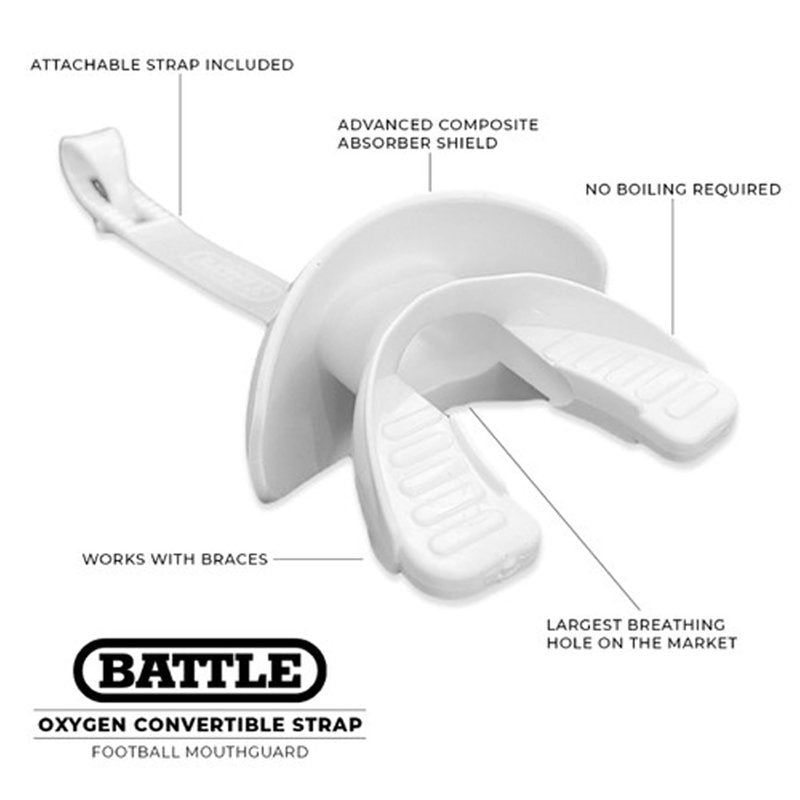 Oxygen Football Mouthguard with Strap | Breathable & Max Protection