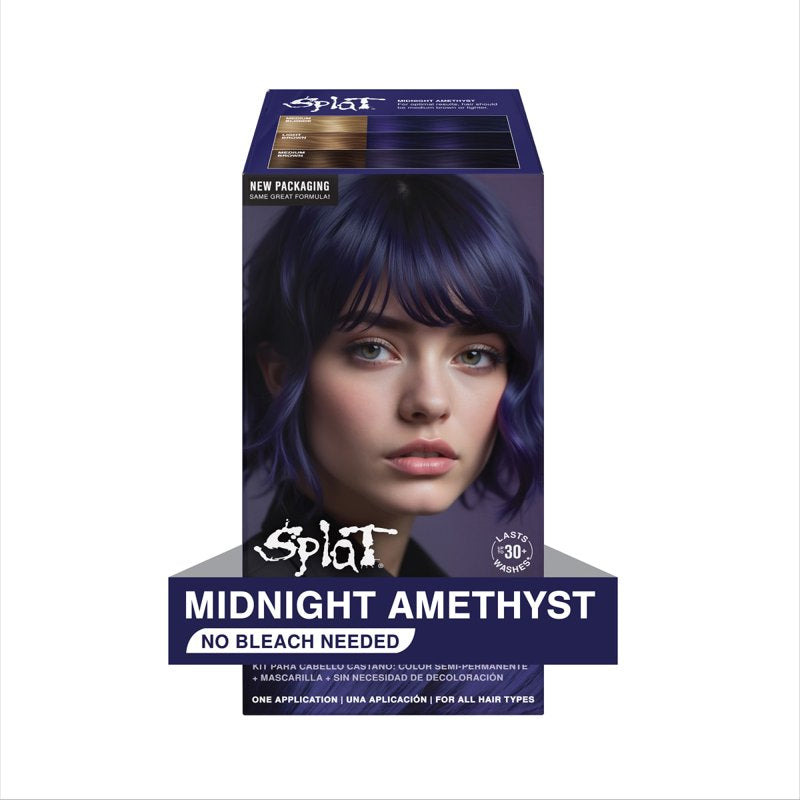 Semi-Permanent Hair Dye Kit for Brunettes - Vibrant Purple Color, Vegan & No Bleach Needed