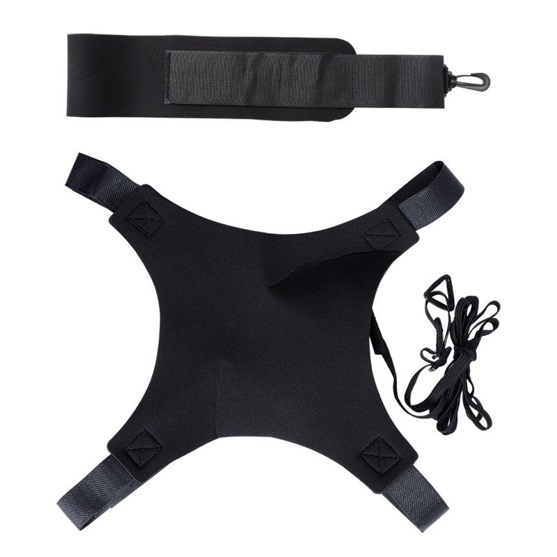 Solo Volleyball Spike Trainer with Adjustable Elastic Cord & Ball Pouch