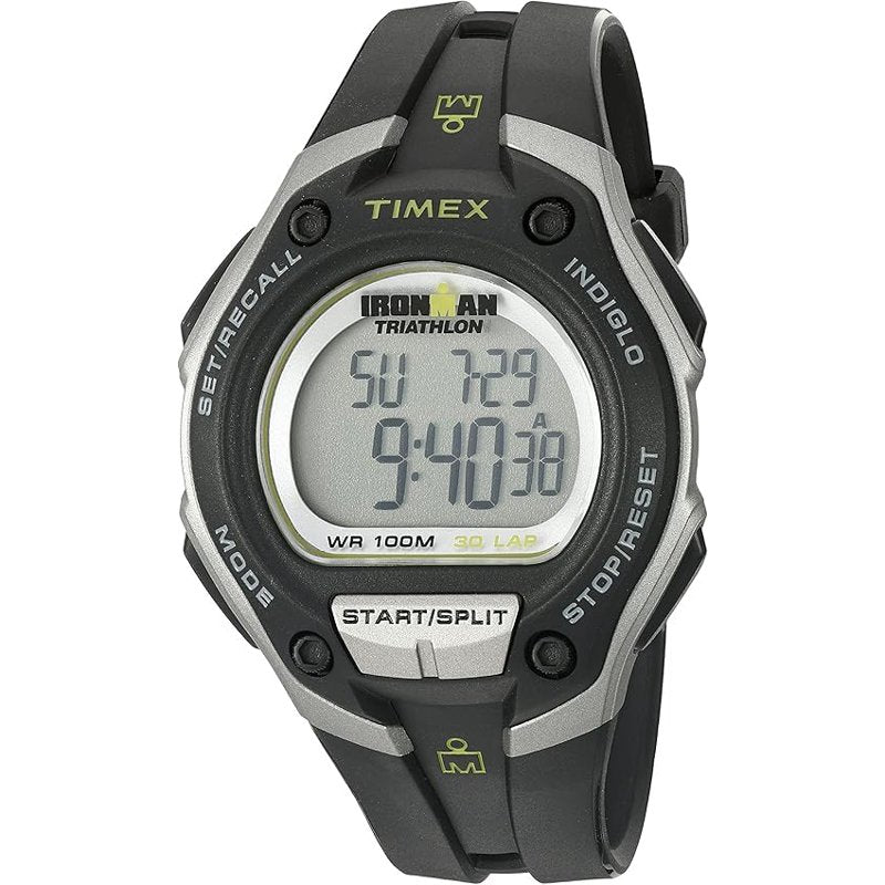 Men's Digital Sport Watch 43mm Water-Resistant Chronograph with Resin Strap