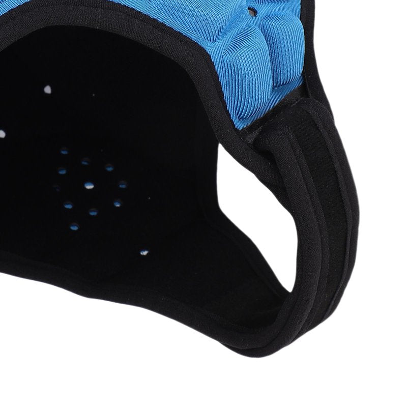 Youth Soft Shell Rugby Helmet - Padded Football Headgear for Kids, Blue, S