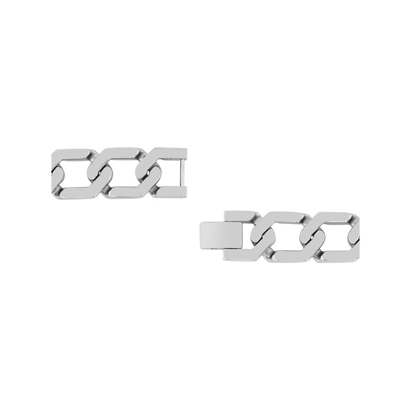 Men's Stainless Steel Hexagon Link Bracelet 9-inch Jewelry Gift