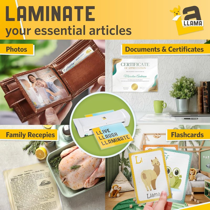 Matte Laminating Sheets 9 x 14.5 Inches, 3 Mil Thick, 50 Pack for Office & School