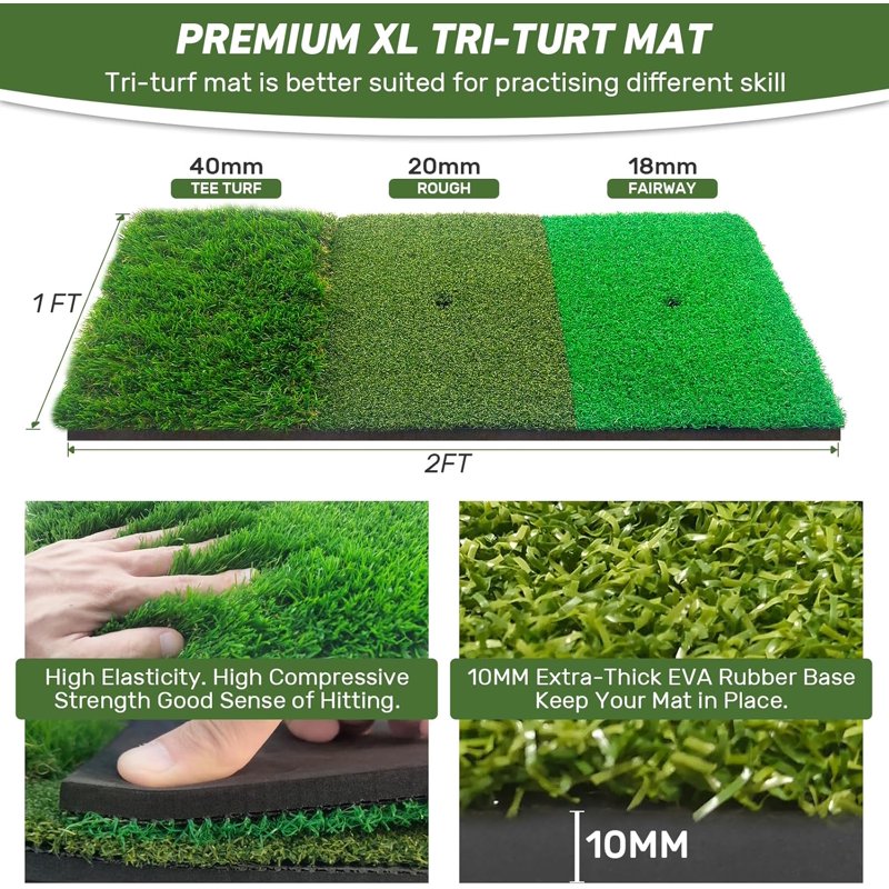 Golf Practice Net with 10x7ft Target Mat – Driving, Chipping & Swing Training