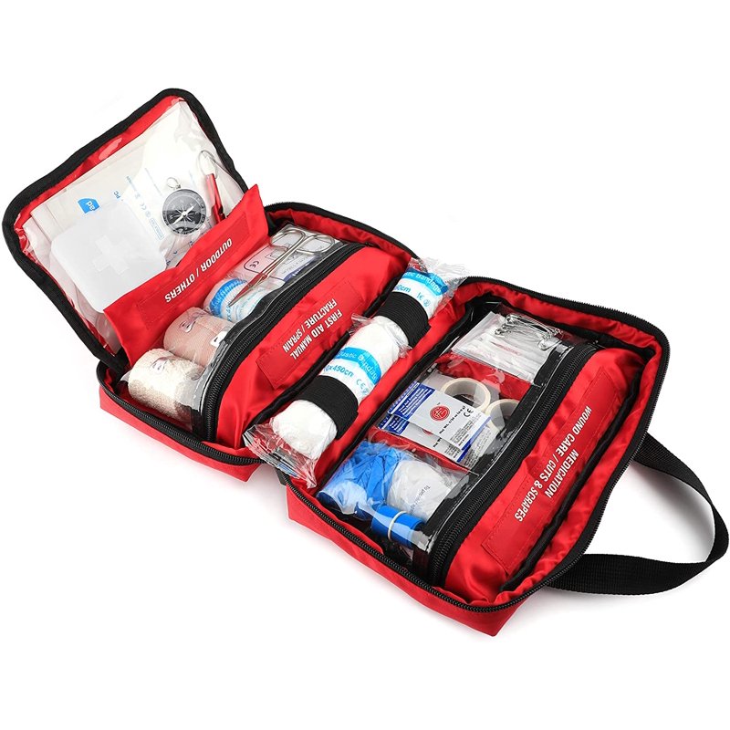 220 Piece First Aid Kit - Compact Emergency Medical Supplies for Home, Travel, Outdoor