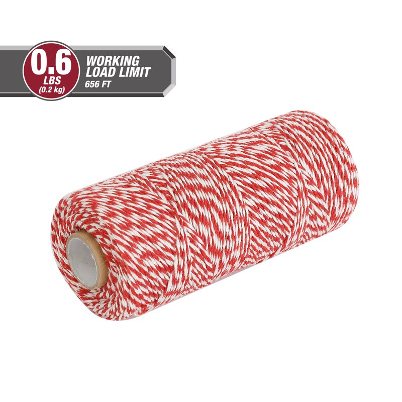 Cotton Twine with Candystripe Pattern - 656 Feet for Crafts & Packaging
